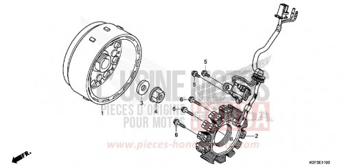 GENERATRICE/VOLANT Z125MAK de 2019